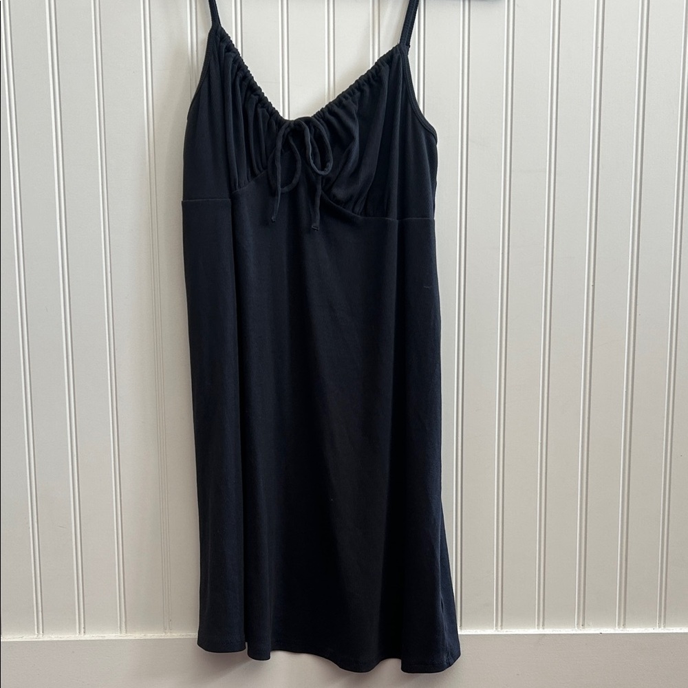 American Eagle Outfitters Black Cotton Spaghetti Strap dress